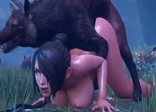 Lonesome wolf fucks a kinky-ass zoophile here